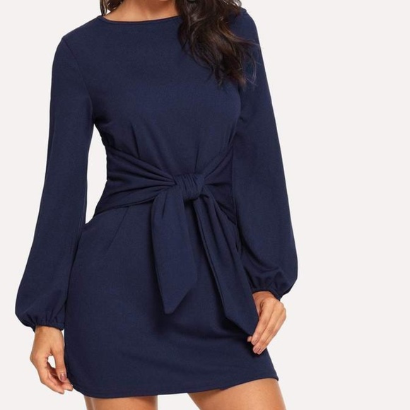 Knotted Waist Dress - Picture 1 of 8